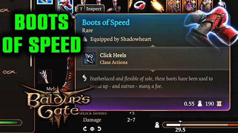 clone boots of speed baldurs gate|click heels baldur's gate 3.